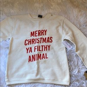 Merry Christmas Ya Filthy Animal Sweatshirt